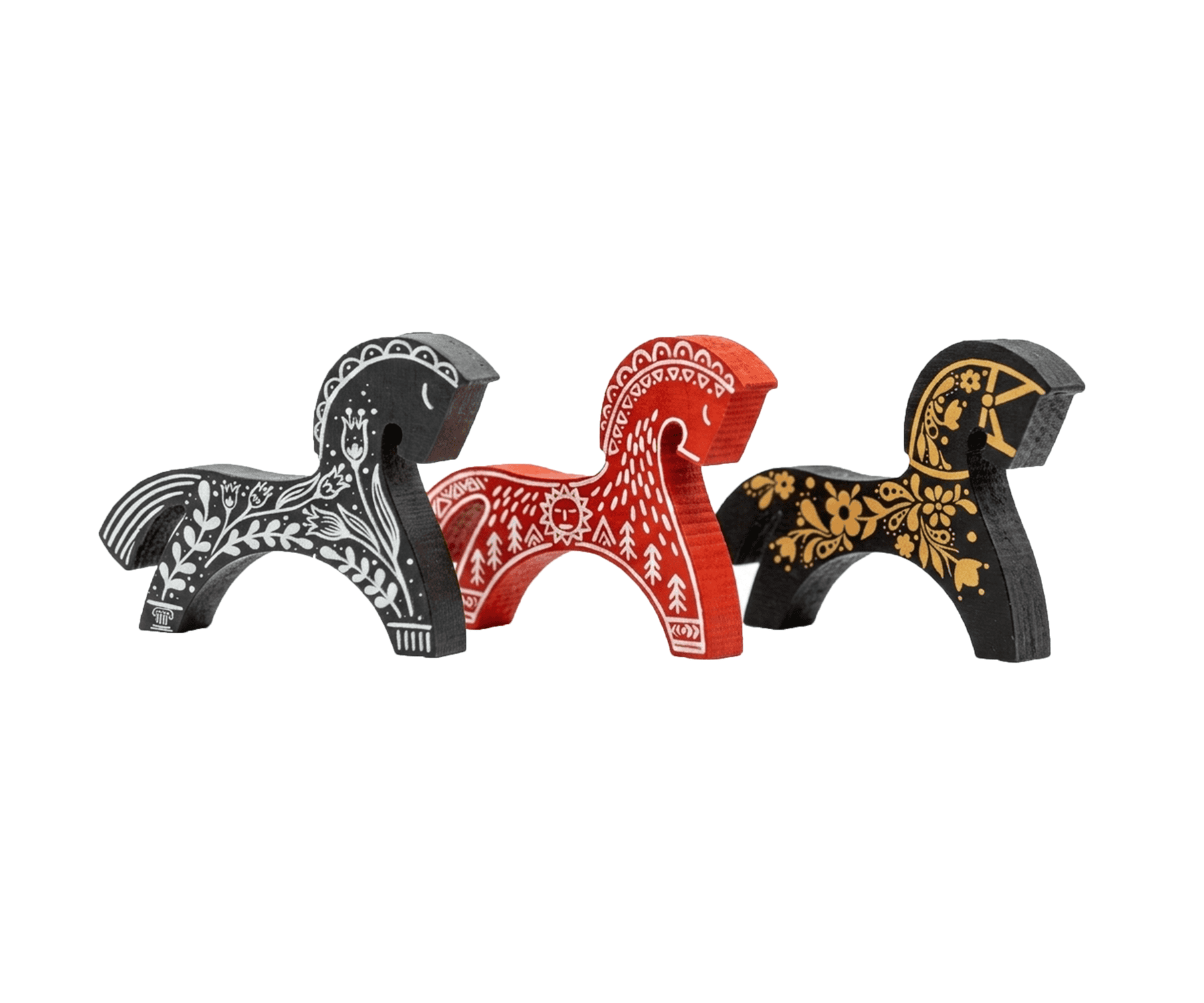 Набор деревянных лошадок