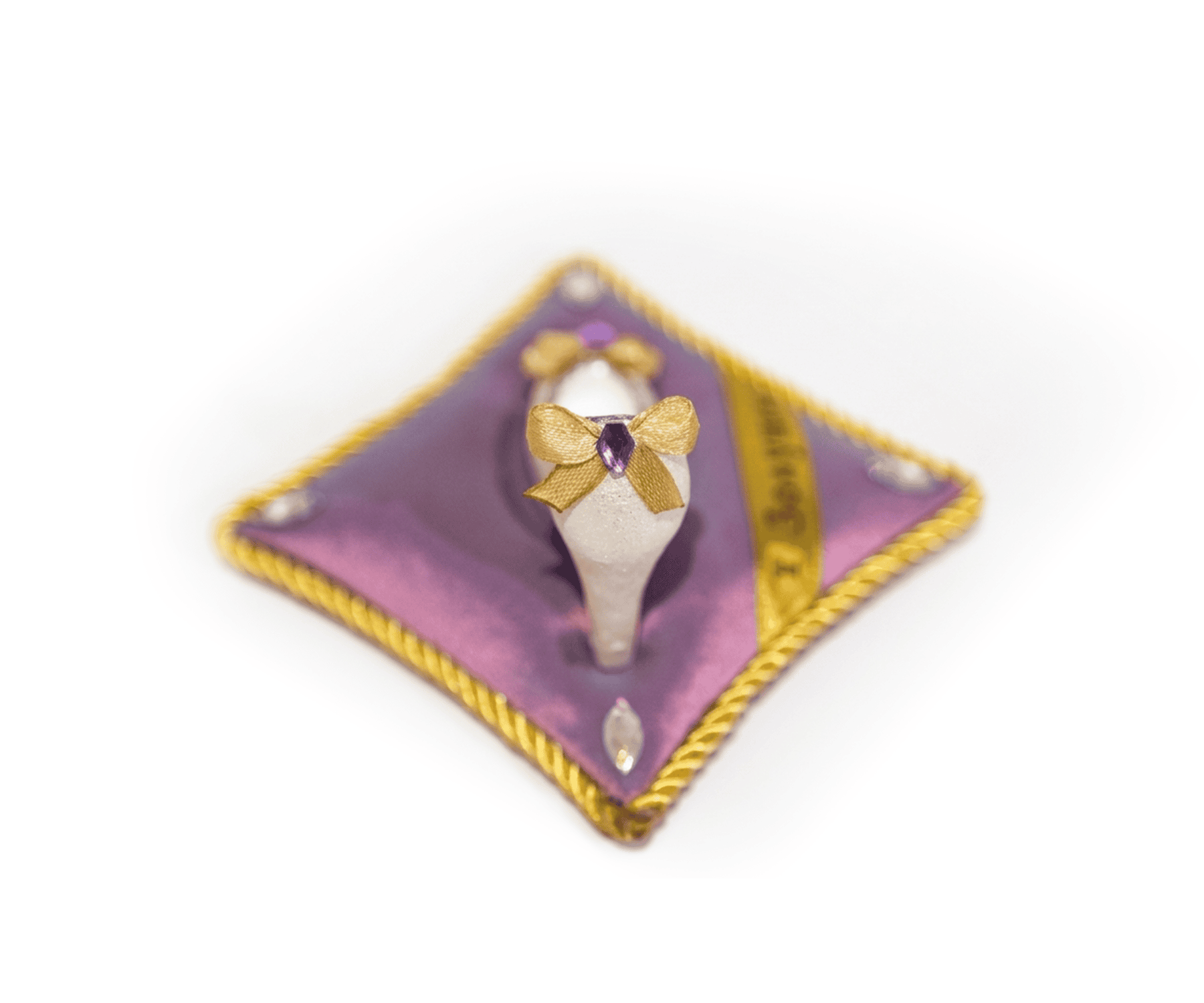 Декоративная туфелька «Золушка», фиолетовая