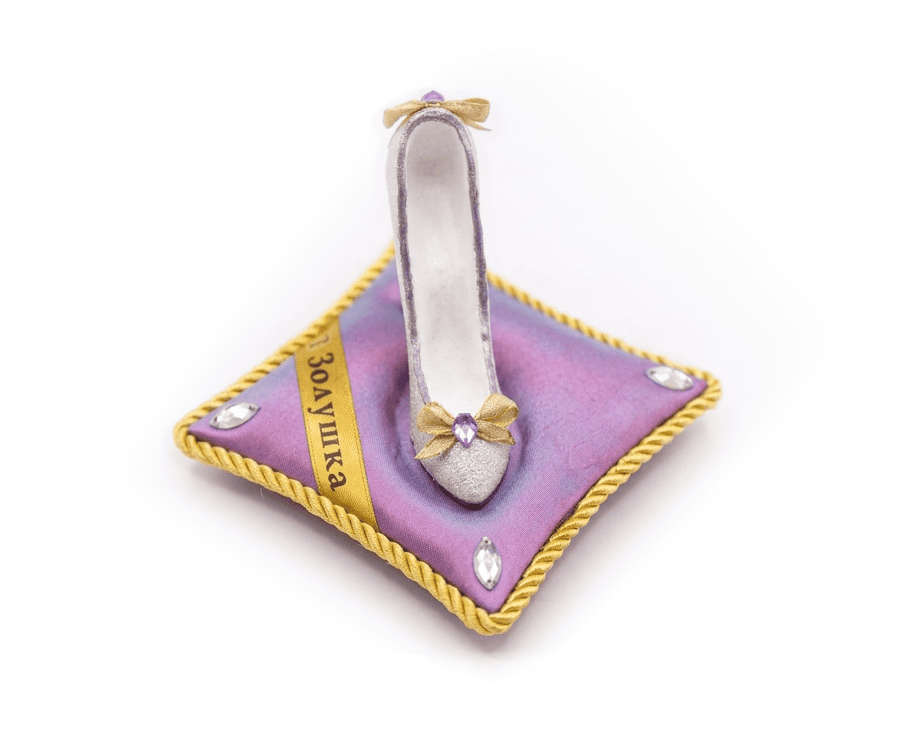 Декоративная туфелька «Золушка», фиолетовая