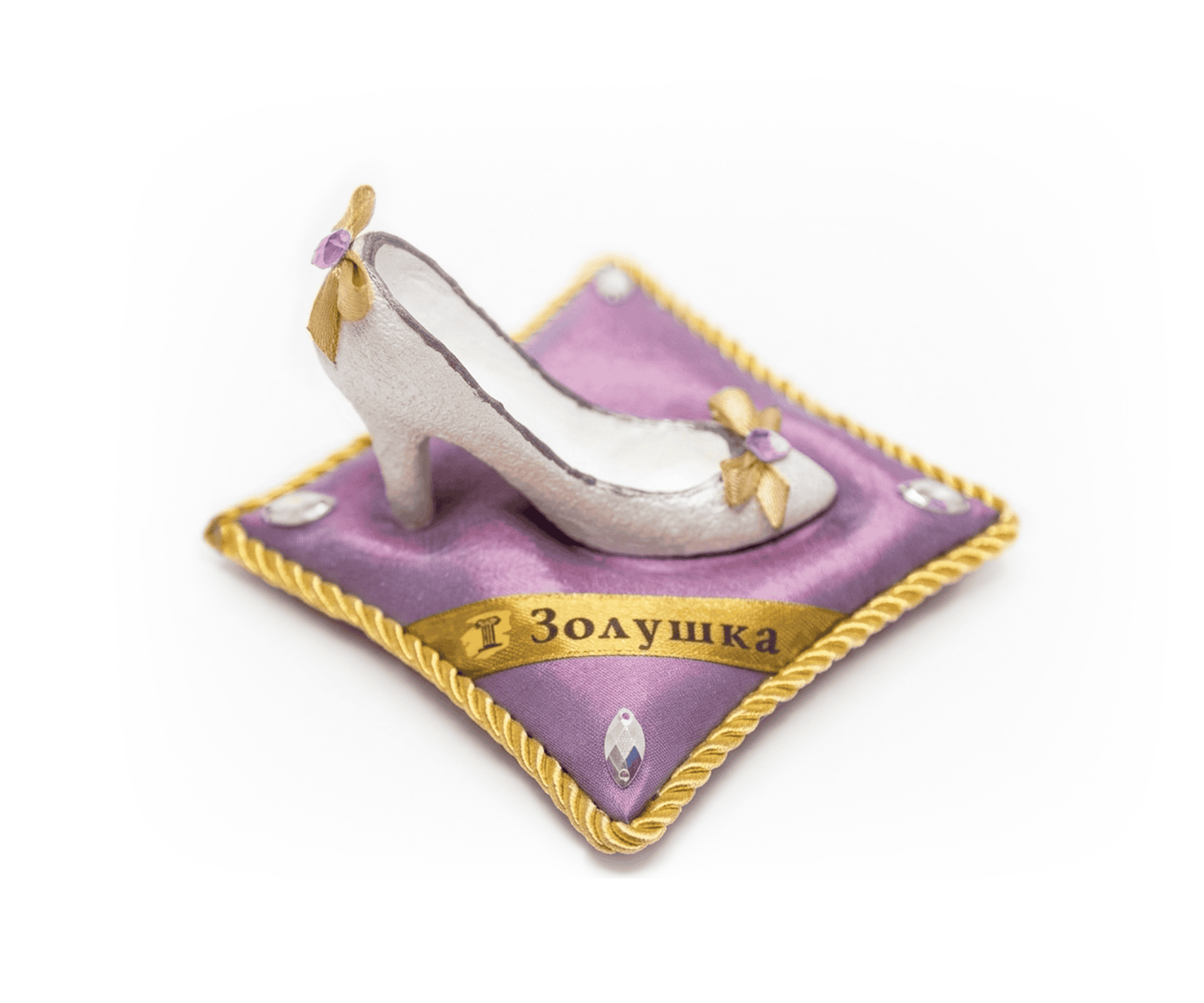 Декоративная туфелька «Золушка», фиолетовая