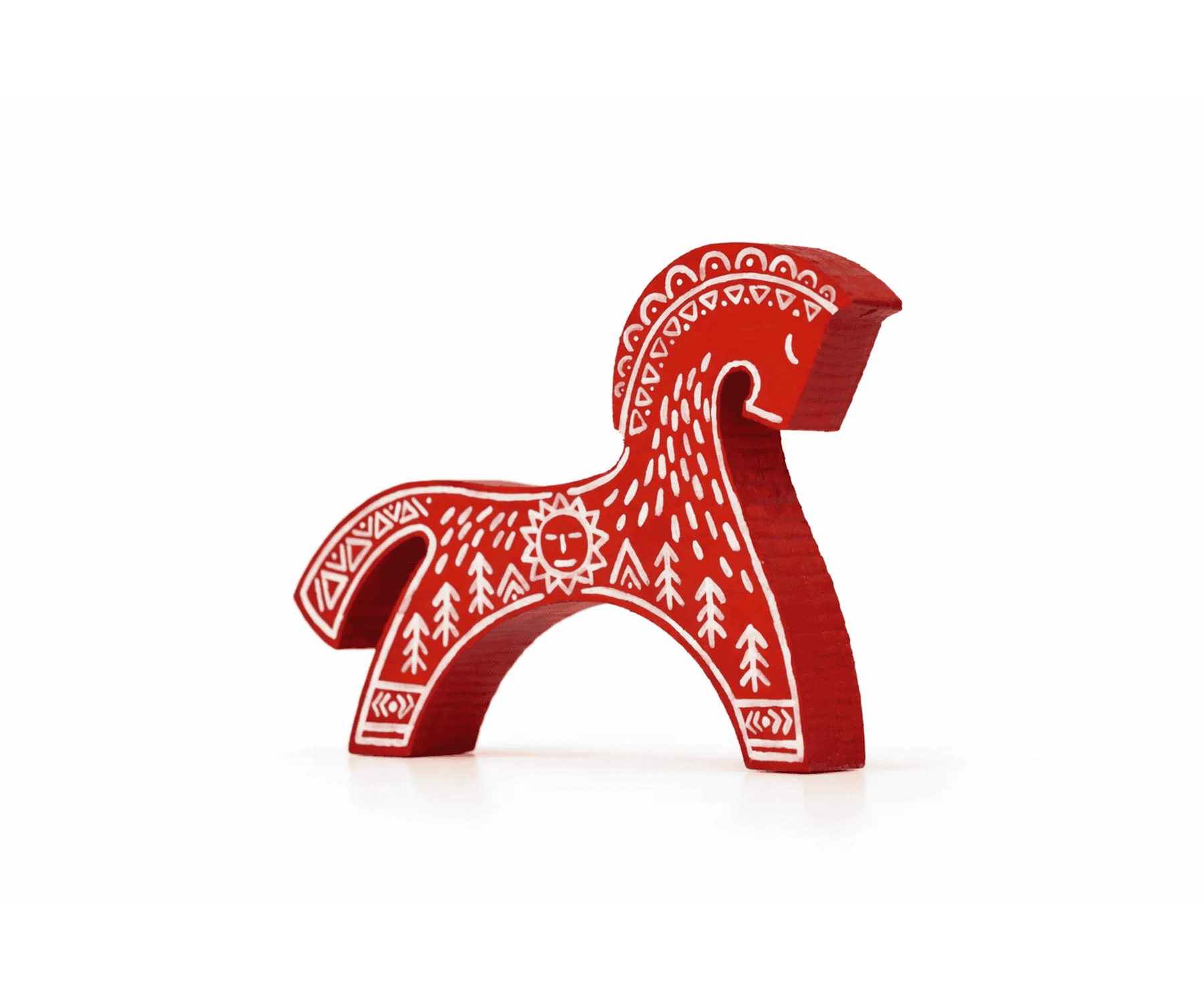 Деревянная лошадка, красная