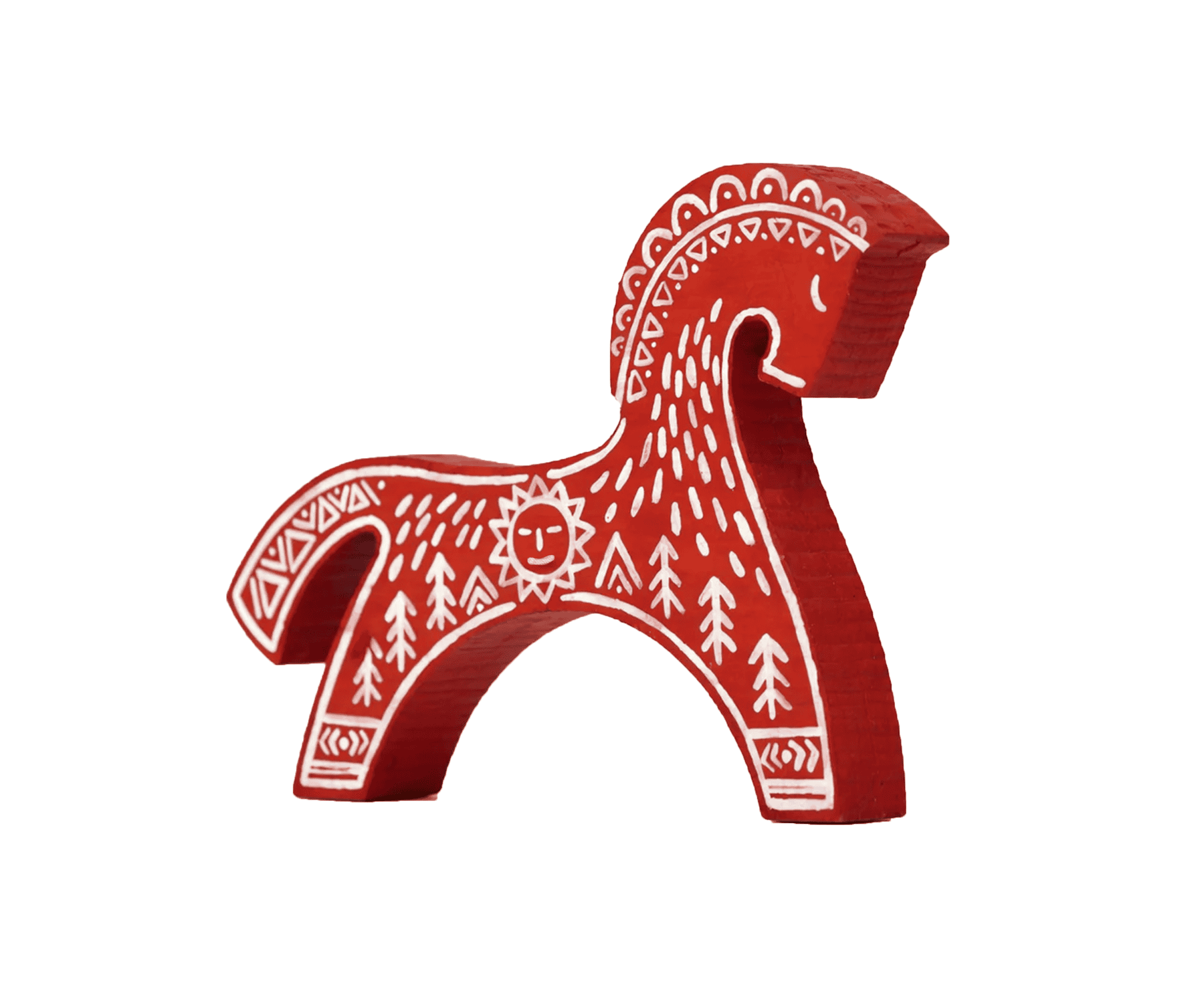Деревянная лошадка, красная