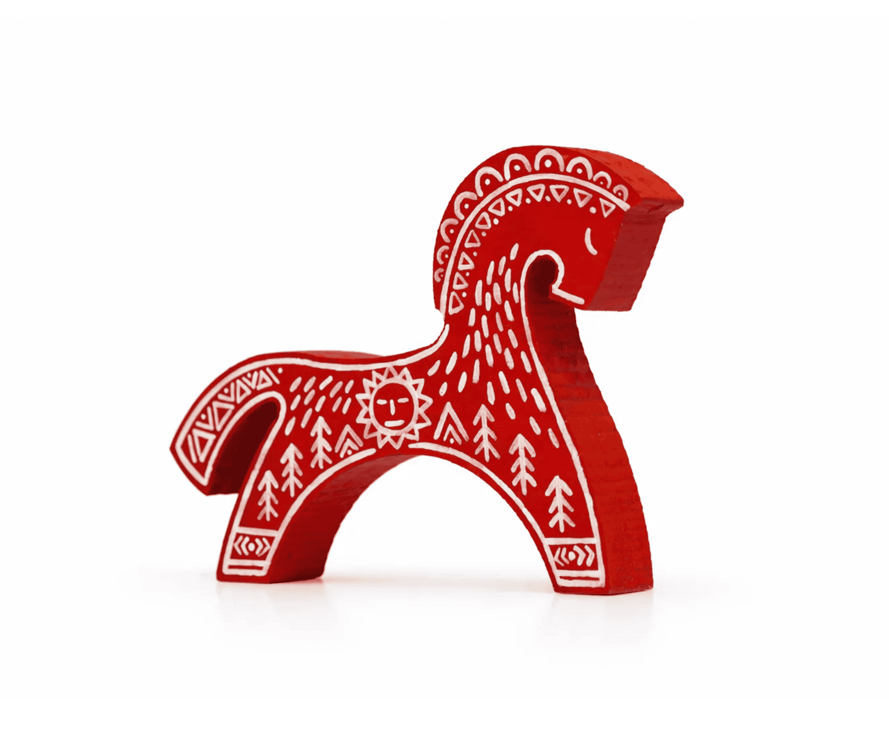 Деревянная лошадка, красная