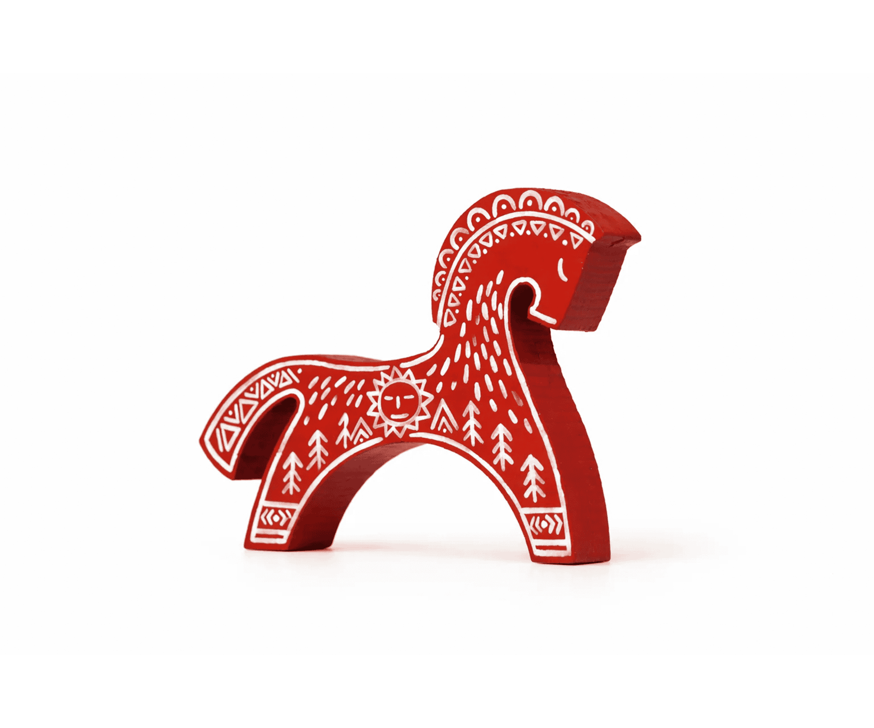 Деревянная лошадка, красная