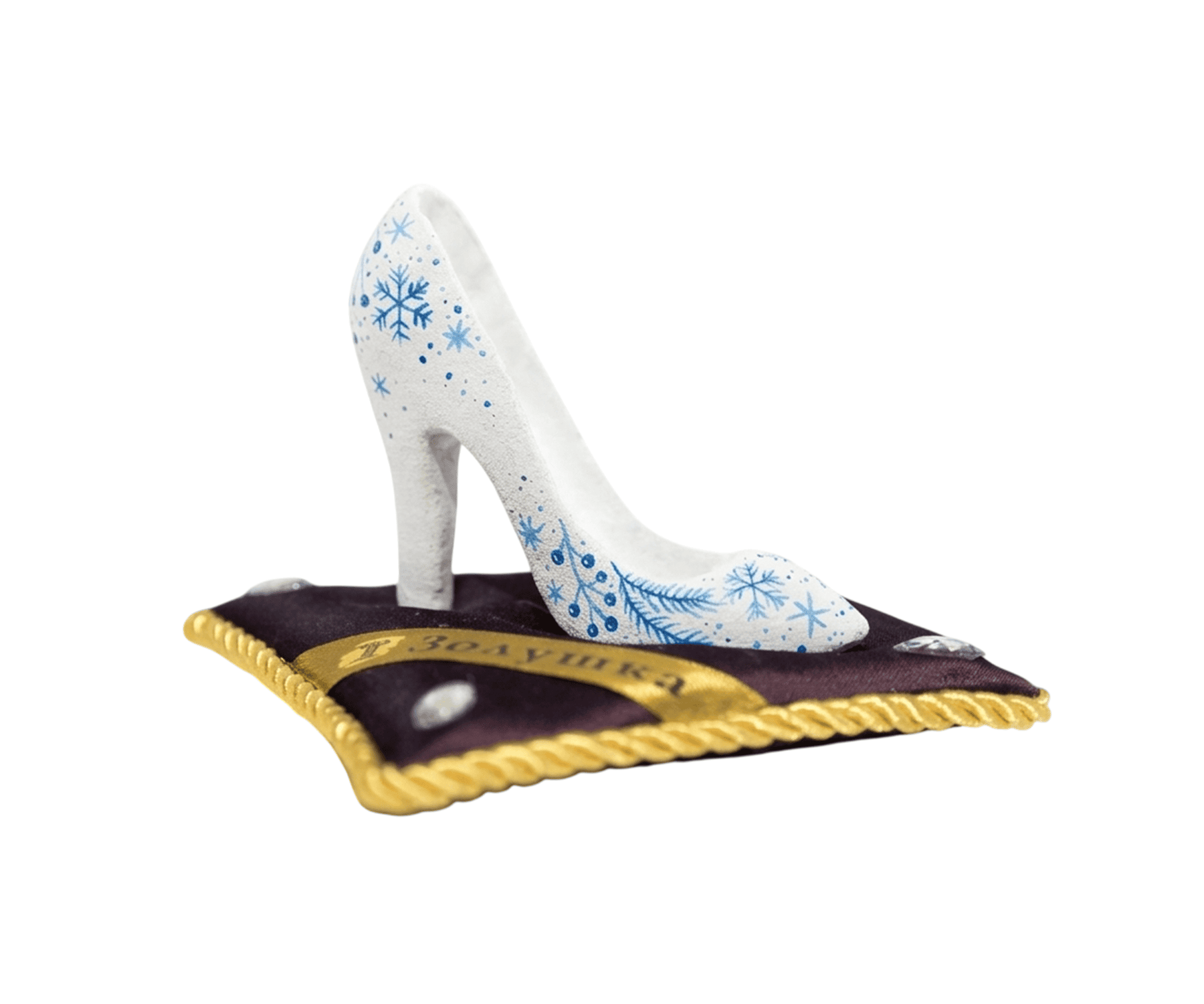 Декоративная туфелька «Золушка», снежная